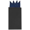 thumbnail image 1 of INSPIRE CHIC Men's Pocket Squares Pre Folded Triangles On Card Suit Handkerchief Navy Blue One Size, 1 of 4