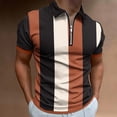 thumbnail image 2 of HKEJIAOI Men's Shirts Short Sleeve Performance Slim Fit Zip T-Shirts for Sports, 2 of 5