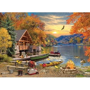 Cobble Hill Puzzle de puzzle - Retraite du lac, 1000 Puzzle de pièce
