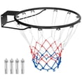 thumbnail image 1 of Costway Panier de Basketball de 18 Pouces à Monter au Mur Ou à la Porte avec Filet Toutes Saisons Noir, 1 of 9