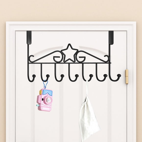 Fwttom Hooks Behind The Door Hanging Rack Shelves Door Back Type Hangers Need Not Hole Bedroom Behind The Hook Clothes Storage