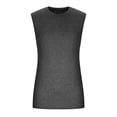 thumbnail image 4 of Timegard Tank Tops Men Solid Color Crewneck Basic Tee Comfy Sleeveless Fitting Casual Shirts Top Athletic, 4 of 5