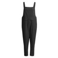 thumbnail image 4 of Salopette Sans Manches pour Femmes Ample en Coton et Lin Longue Combinaison de Soirée, 4 of 7