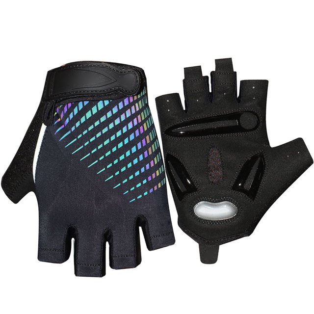 CAROOTU Silicone Cycling Protective Gear Road Mountain Bike Protective Gear Reflective Sports Half-Finger