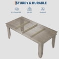 thumbnail image 4 of 71" Rectangular Farmhouse Dining Table for 6-8 People, Large Wood Kitchen Table with Spacious Legroom, Modern 2-Person Office Workstation for Home & Bedroom-Gray, 4 of 8