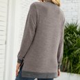 thumbnail image 4 of Pisexur Chandails en Molleton à Manches Longues pour Femmes Col Rond Décontracté T-Shirts Blouses Chandails en Molleton Tuniques avec Poche, 4 of 4