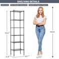 thumbnail image 3 of NiamVelo Black Adjustable 6-Tier Wire Metal Shelving Unit, 3 of 9