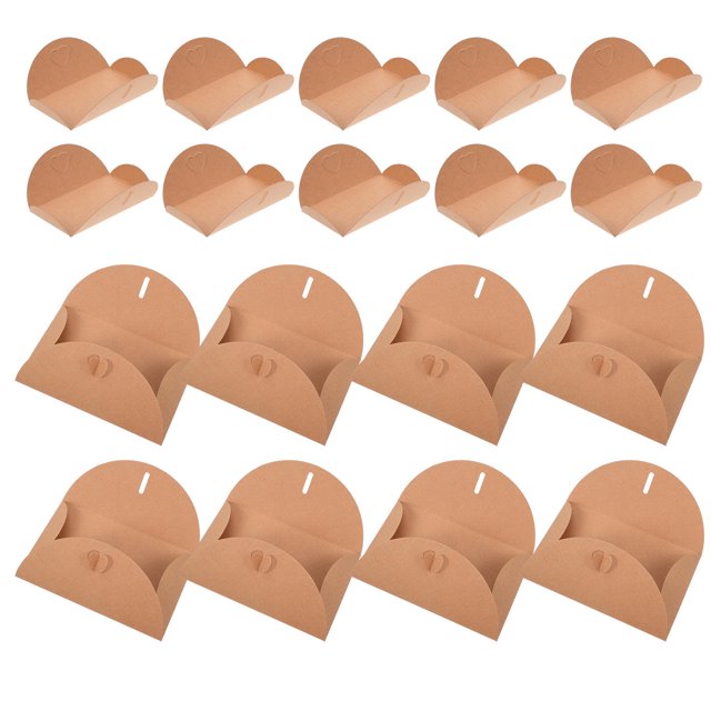 OULII 40Pack Small Khaki Kraft Paper Envelopes Mini Brown Envelopes for Home Decor and Scrapbooking 6X10CM