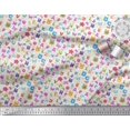 thumbnail image 3 of Soimoi White Rayon Fabric Insect,Sun & Cartoon Alphabets Text Print Fabric by Yard 56 Inch Wide, 3 of 3