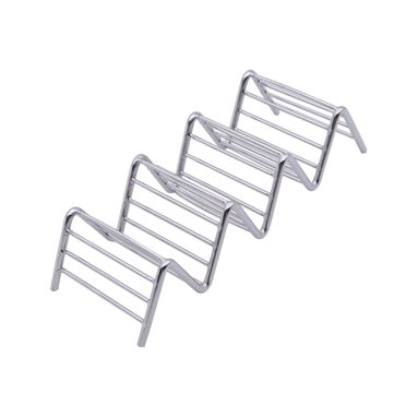 AMERTEER Support à Tacos en Acier Inoxydable Porte-Tacos pour 3 Ou 4 Tacos Durs Ou en Coquille