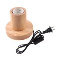 thumbnail image 1 of E27 Wooden Base Table Lamp Nightlight Lighting Bedside Light 10x8.5x5.5cm, 1 of 8