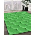 thumbnail image 3 of Ahgly Company Tapis d'Intérieur Lavable à la Machine, Carré, Transitionnel, Vert Néon, Tapis de Zone, 7 Pieds Carré, 3 of 7