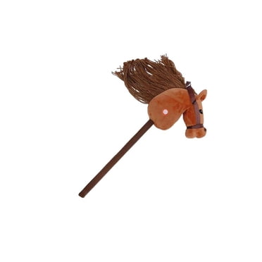 bedienty Cheval Bâton en Peluche Robuste Cheval de Passe-Temps Jouet d'Équitation pour Enfants Garçons Filles Enfants Brun Clair C Cheval Brun