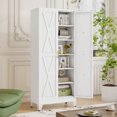 thumbnail image 3 of Erosoei Armoire de Rangement de Cuisine Haute en Métal de 74,8 Pouces avec Portes et 5 Étagères Ajustables, 3 of 6