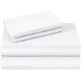 thumbnail image 1 of 700 Thread Count 100% Egyptian Cotton 4-Piece Bed Sheet Set (1 Flat, 1 Fitted Sheet, 2 Pillow Covers) 15 Inches Deep Pocket Size Solid Pattern, 1 of 4