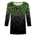 thumbnail image 5 of DPTALR Femmes Manches 3/4 Chemises Décontractées Chandail Tunique Ample Hauts Blouse à Imprimé, 5 of 5