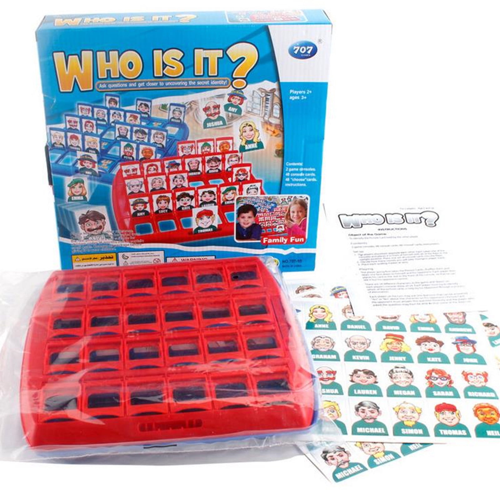 Guess Who Board Game For Kids - Logic Reasoning Tabletop Game With 96 Character Cards - Parent-Child Interactive Educational Toy For Family Game Night - 6.5 X 4.9 Inches