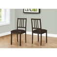 thumbnail image 3 of Monarch Specialties Dining Chair, Set Of 2, Side, Upholstered, Kitchen, Dining Room, Pu Leather Look, Wood Legs, Brown, Transitional, 3 of 4
