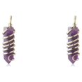 thumbnail image 2 of yingyy Wire Wrapped Charm Hanging Pendant Colorful Exquisite Crystal Crafting Necklace Keychains Earrings Accessories Amethyst 2Set, 2 of 6
