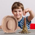 thumbnail image 3 of Agiferg Personalized Wooden Name Money Box Wooden Deposit Box Twenty Six English Letters, 3 of 6