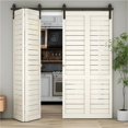 thumbnail image 2 of Folding Sliding Barn Door Hardware Track Kit For 4 Doors,Heavy Duty Sturdy Bifold Barn Door Hardware Kit,Easy To Assemb ,Easy Install, 2 of 6