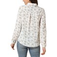 thumbnail image 3 of INSPIRE CHIC Chemise Boutonnée pour Femme à Petites Fleurs à Manches Longues Col en Pointe Haut de Bureau S Blanc1, 3 of 6