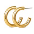 thumbnail image 2 of Women Earrings Decorations Simple Style Simple Stainless Steel Ladies Piercing Ear Hoops Girl Ears Studs Fashion Decor Accessory Golden, 2 of 7