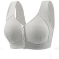 thumbnail image 1 of Bras for Women, Womans Solid Color Front Buckle Elastic Style Medium Sized Bra Without Steel Rim, 1 of 2