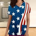 thumbnail image 1 of Hauts de Travail d'Été Snoarin Grande Taille pour Femmes, Mode Décontractée, Uni, Col Rond, Manches Courtes, Poches, T-Shirt Ample, Chandail à Enfiler, Hauts, Uniformes de Travail pour Femmes en Liquidation, 1 of 5