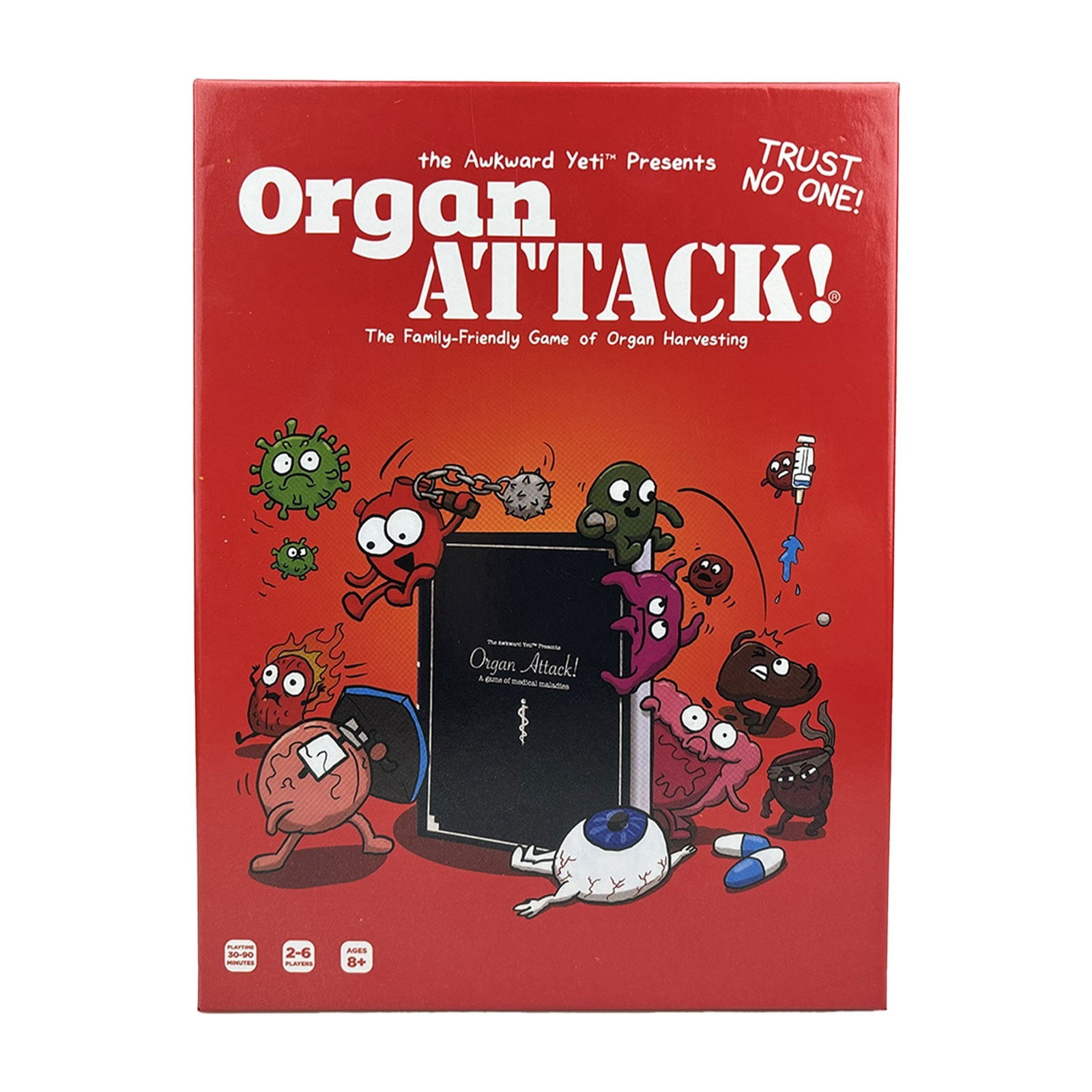 Organ Attack Human Anatomy Card Game - Fun and Educational Strategy Board Game for All Ages, Perfect for Family Gatherings, Friends' Nights and Game Parties 1 Box of Board Game Cards