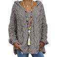 thumbnail image 1 of Innerwin Chandail d'Hiver Chaud pour Femmes Chic à Manches Longues Confortable Gris Foncé TTG, 1 of 3