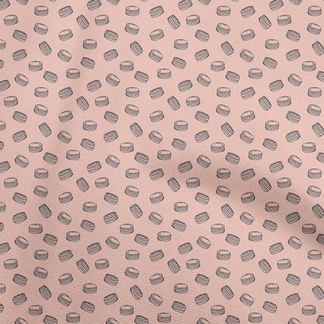 oneOone Rayonne Rose Pink Tissu Rétro Minimal Burger Matière de Robe Tissu Imprimé Tissu au Yard 56 Pouces de Large
