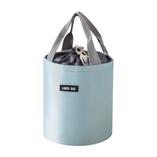 EGNMCR Lunch Bag, Lunch Bag Women Cylinder Insulation Lunch Box Bag Insulation Bag Large Aluminum Foil Portable Round Lunch Bag To Work With Rice Insulation Bag a lunch