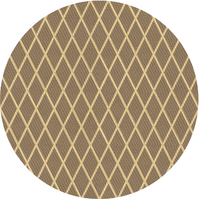Ahgly Tapis Rond Lavable en Machine Intérieur Transitionnel Chêne Brun, 8 Pieds Rond