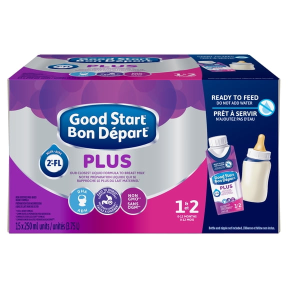 Good Start Plus 1 Baby Formula, Infant Formula, 0-12 months, 15x250ml Ready to Feed Drinks