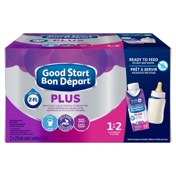 Good Start Plus 1 Baby Formula, Infant Formula, 0-12 months, 15x250ml Ready to Feed Drinks