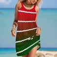 thumbnail image 2 of TJAZFJPA Robe Bleu Pâle Femme Robe d'Été de Plage Sans Manches Imprimée Jupe Décontractée Bord de Mer Vacances Robe Courte Robes Femme Robe de Soirée Formelle Robe Charleston, 2 of 4