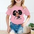 thumbnail image 2 of LUOGENLI T-Shirt pour Filles T-Shirt d'Été pour Filles à Col Rond Imprimé Dessin Animé Décontracté Ample à Manches Courtes T-Shirt Maxi Hauts Grande Taille2-4 Ans, 2 of 5