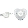 thumbnail image 2 of With Silicone Baby Pacifier Silver A-Z Letters Safe BPA Free One Piece Seamless Pacifier with Lid for Infant 6-18 Months, 2 of 7