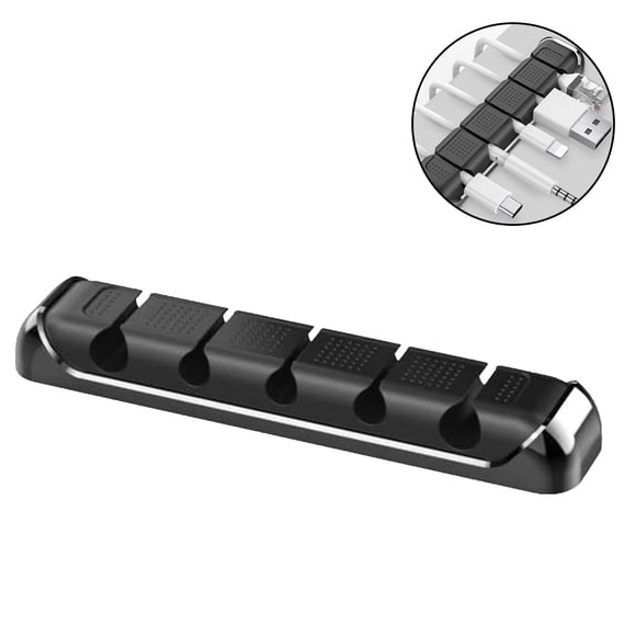 Cable Organizer Holder 5 Slots Desktop Cord Wire Clips Keeper for Organizing USB Cable/Power Cord/Wire Home Office and Car