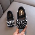 thumbnail image 2 of Girls Rhinestone Bow Dress Shoes, Sparkly Sequins Ballet Flats for Wedding Party, Comfortable Princess Sandals with Elastic Strap, 2 of 6