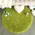 thumbnail image 4 of Bestkoko Round Area Rug for Bedroom,3x3 ft,Fluffy Rugs,Shag Carpet for Living Room,Fuzzy Rug for Kids Baby Room,Large Anti-Slip Rug,Green Carpet,Home Decor,Bedside Rug, 4 of 9