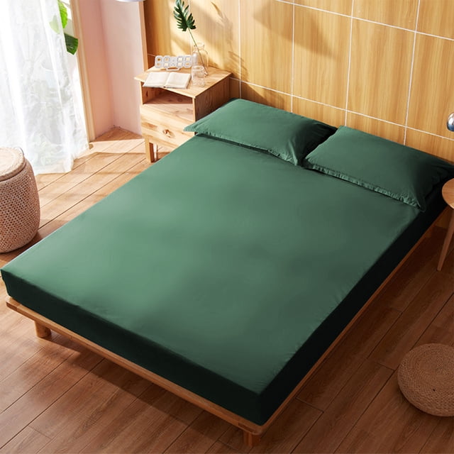 Vaidha Drap-Housse pour Lit Double Pièce Antidérapante Housse de Lit Fixe Housse de Matelas Tout Inclus Protection de Matelas Housse de Lit Fibre Douce Convient pour Dormir Nu