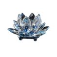 thumbnail image 4 of Birdeem Colored Crystal Glass Lotus Candle Tea Lamp Holder Buddhist Candle, 4 of 7
