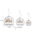 thumbnail image 2 of Metal Oval and Wood Tree Christmas Ornament Set Of 3, 2 of 3