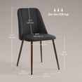 thumbnail image 3 of HOMCOM Dining Chairs Set of 4, Accent Chair with Velvet-touch Upholstery, 3 of 10