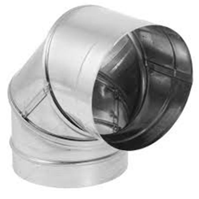 Tuyau de Poêle DuraBlack de 6 Po à Paroi Simple, Coude à 90° - Acier Inoxydable