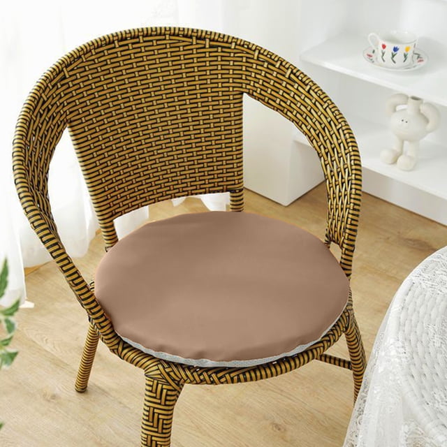 Simples Solid Color Round Cushion Thick Non Slip Chair Pad Round Stool Butt Pad Waterproof Stool Cushion 11.81x11.81in
