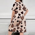 thumbnail image 3 of Tauxra Robes Grande Taille pour Femmes à Manches Courtes, Robe T-Shirt Ample, Chemise de Nuit, Robe de Maison Décontractée en Coton Doux avec Poches, 3 of 5