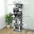 thumbnail image 3 of PawHut 69" Cat Tree, Cat Tower with 2 Condos, Dark Grey, 3 of 10